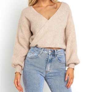 Lucy Knit Sweater -Beige.